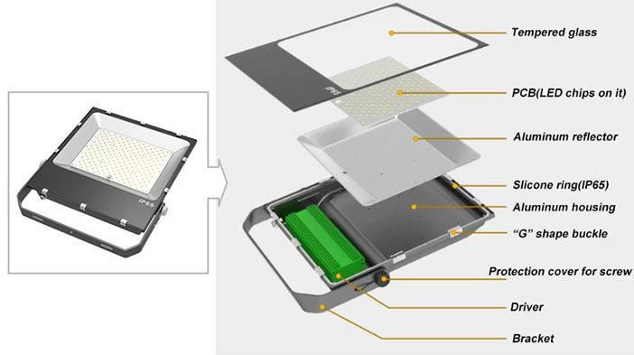 Outdoor IP65 Ce RoHS SAA LED Flood Light (RB-FLL-100WS)