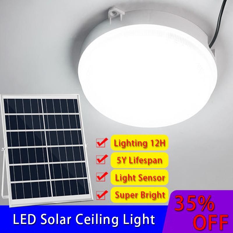 LED Solar Ceiling Light with Remote Control