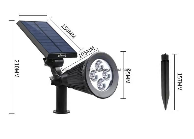 High Quality Portable Outdoor LED Solar Garden Color Changing Spotlight Factory Supply Solar Light 2021