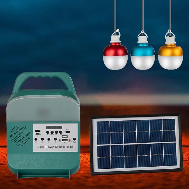 Sre-683 Solar Portable Kit with Radio Bluetooth Lighting Function