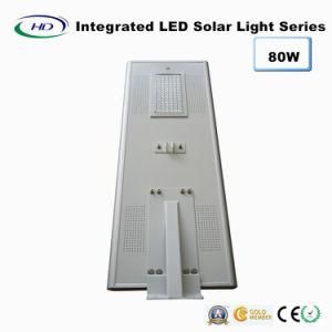 80W Integrated LED Solar Street Light with PIR Sensor