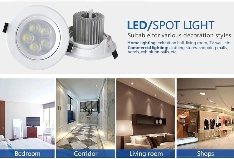 Commercial Ceiling LED Downlight Grille Lighting 12W for Office House Shopping Mall