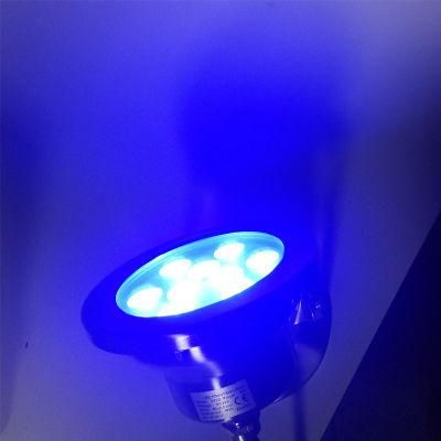 DMX512 IP68 Waterproof Color Changing DC24V Underwater 6-LED Nozzle Lamp Fountain Ring Light for Fountain