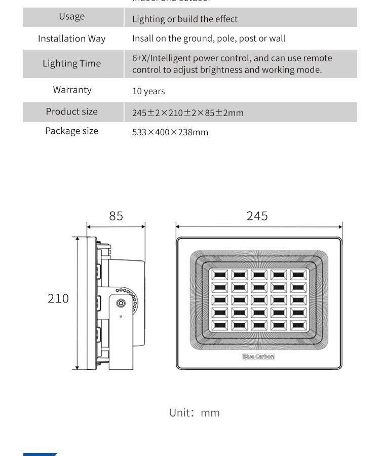 Energy Saving Explosion Proof Garden Outdoor Waterproof 200W Solar LED Flood Light