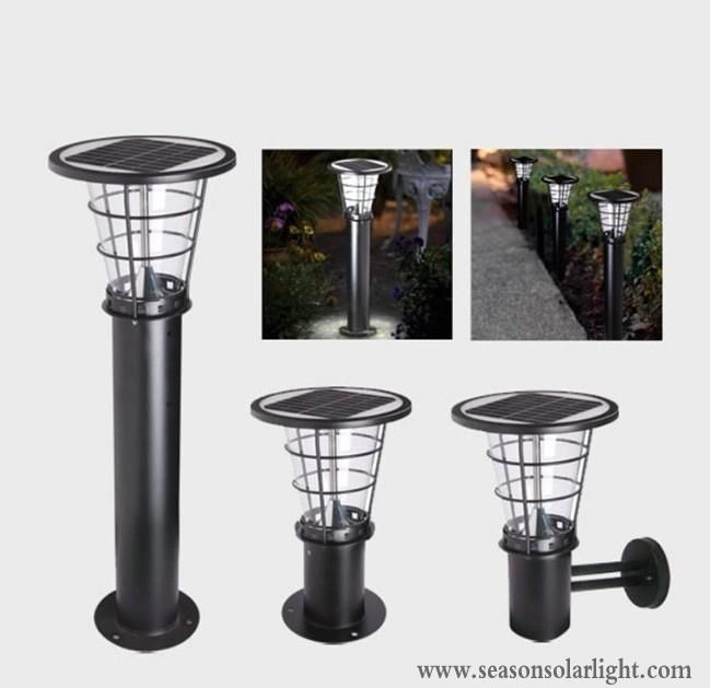 Smart Remote Control Wall Lighting Outdoor Solar Lamp Wall Mount Install IP65 with Warm+White LED Light