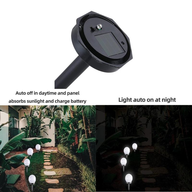 2PCS LED Solar Garden Ball Light