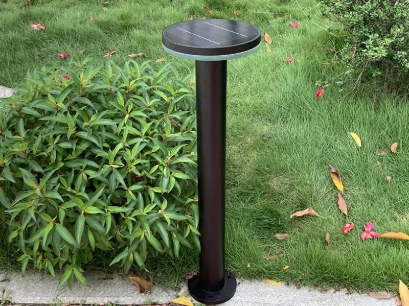 Water-Proof LED Lighting Fixture Lamp Outdoor 5W Lawn Garden Solar Bollard Light with Warm LED Lighting