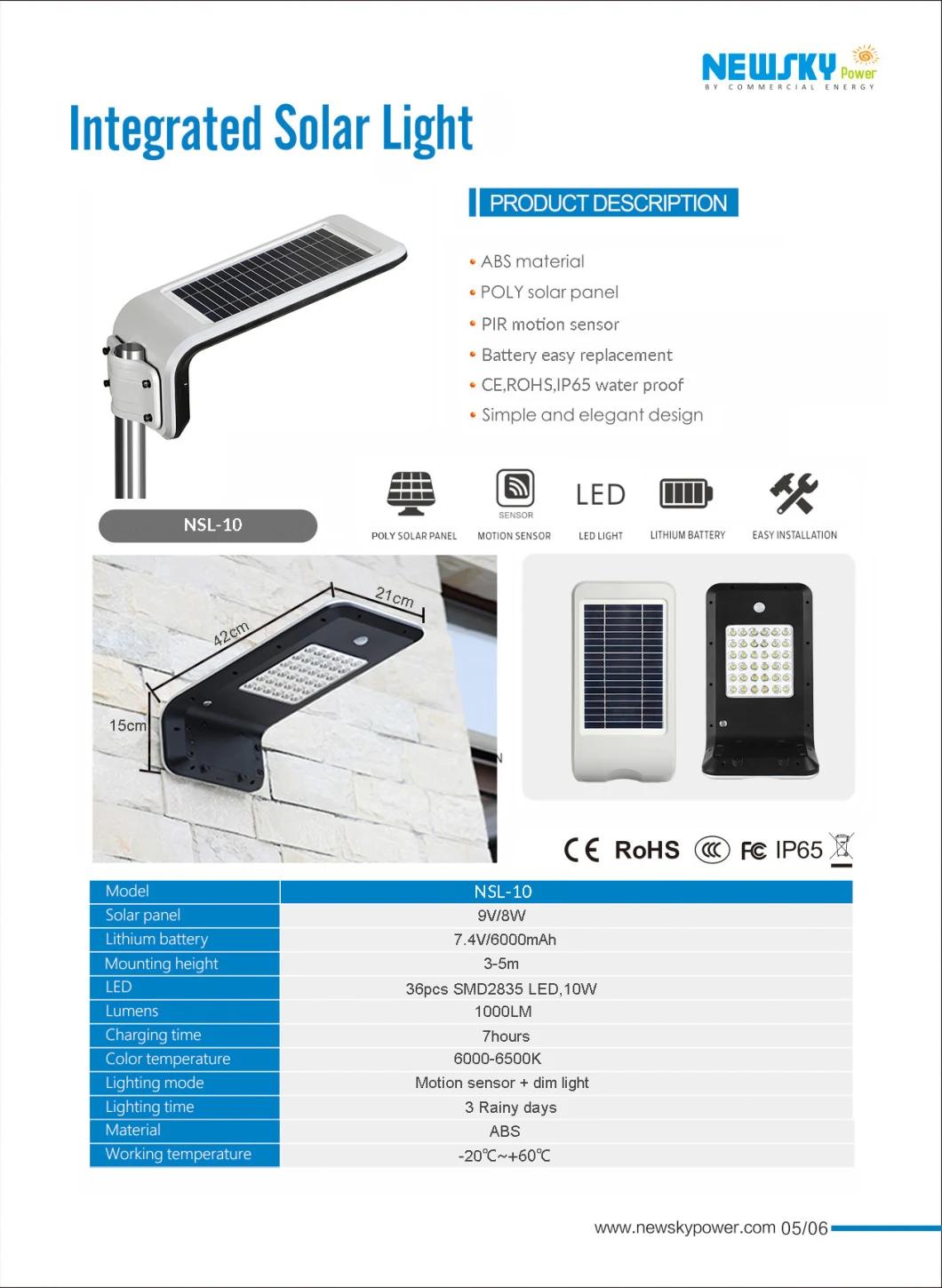 Technology New Design Portable LED Integrated All in One Solar Street Light
