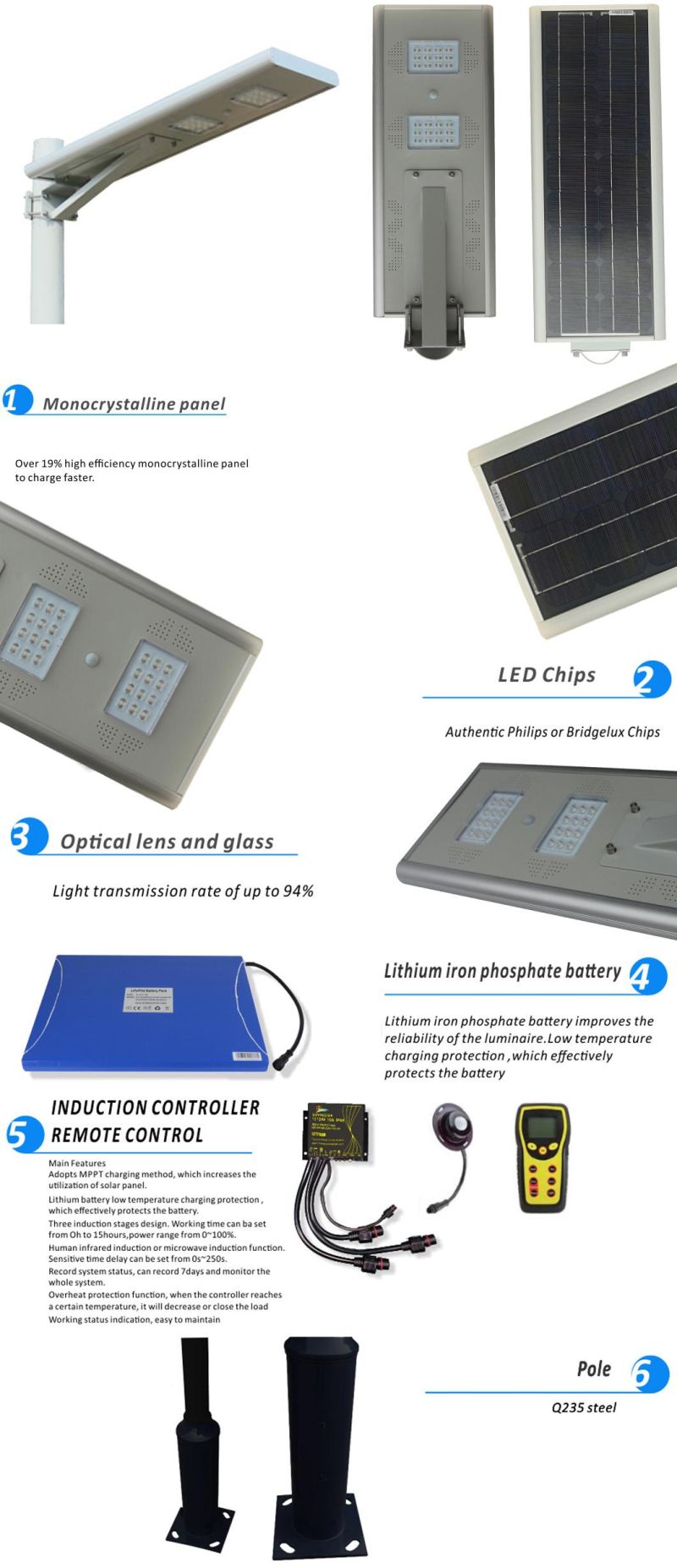 Solar Street Light with Remote