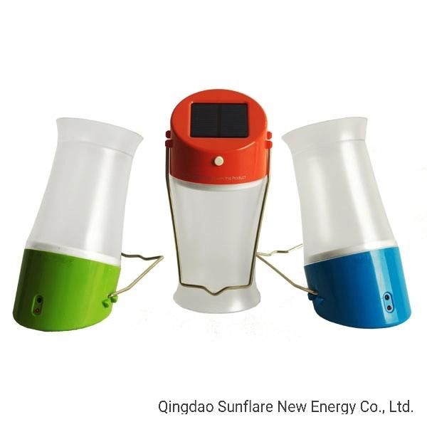 Red/Blue/Green Color Portable Solar Panel LED Lamp Lantern Light for Home Camping Lighting