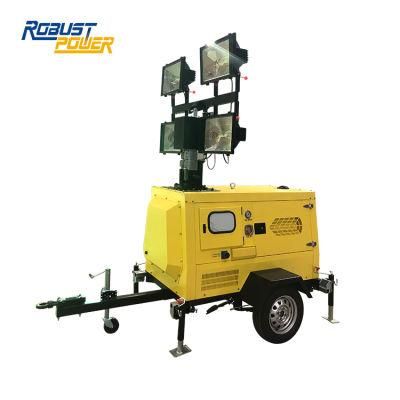 Metal Halide Construction Trailer Mobile Light Tower Price