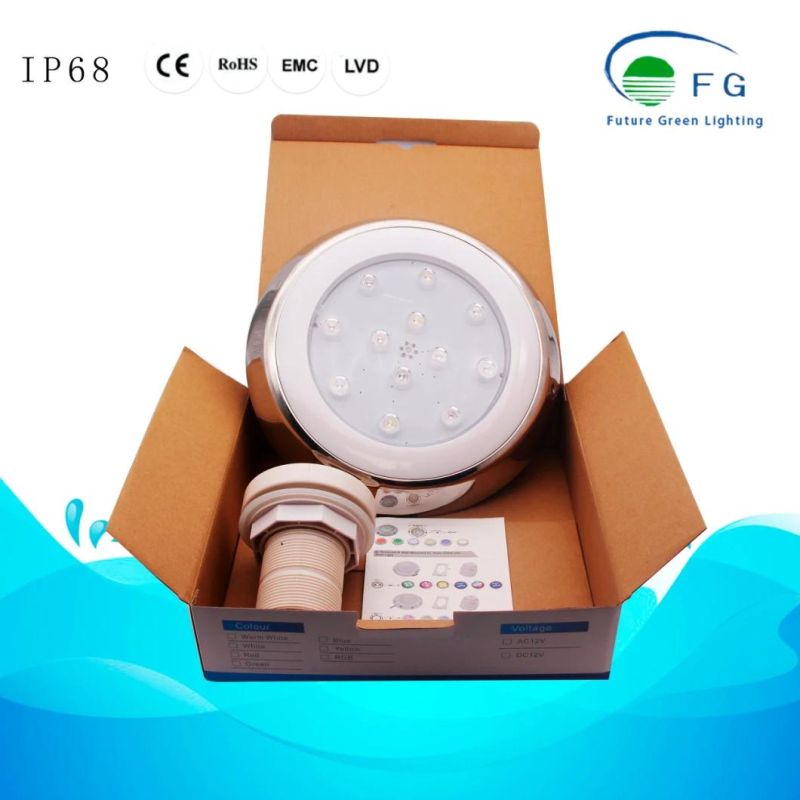 316ss 12watt IP68 Recessed LED Underwater Swimming Pool Lamp