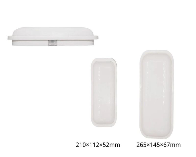 IP65 Moisture-Proof Lamps Outdoor Bulkhead Waterproof LED Light Energy Saving Lamp Rectangle with Ce RoHS