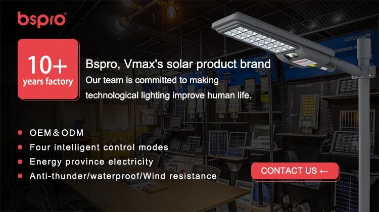 Bspro Streetlight All in One Power Panel IP65 for Village 300 Watts LED Solar Street Light