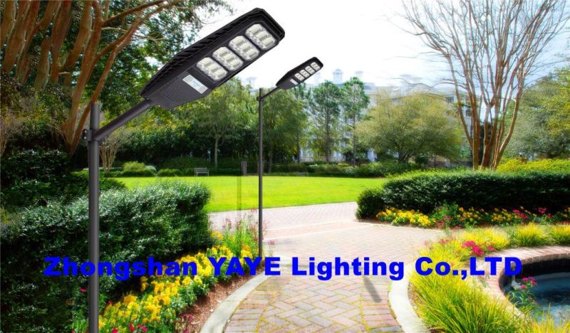 Yaye 2022 Hottest Sell 100W/200W/300W Outdoor Waterproof All in One Solar LED Street Road Wall Garden Lighting with Remote Controller/Radar Sensor/3000PCS Stock