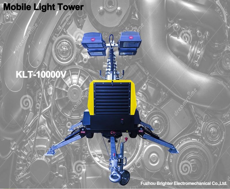 Kubota Diesel Generator Power Mobile Tower Light