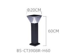 Bspro Modern Outdoor Powered Lamp Aluminum Waterproof LED Pillar Lights Solar Decoration Garden Light