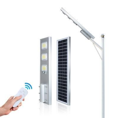 China Manufacturer All in One IP65 Waterproof Remote Control 50W 100W 150W 200W Outdoor LED Solar Garden Lamp