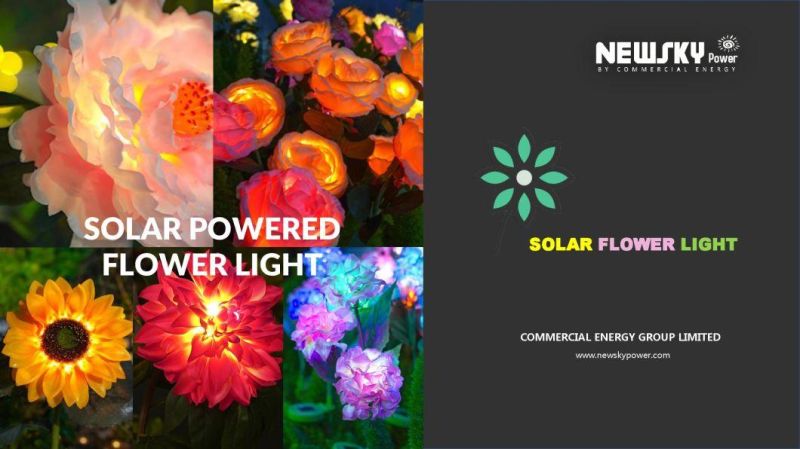 Colorful RGB Solar Calla Lily Shape LED Flower Light Outdoor LED Garden Light Waterproof Solar Garden Decoration Lamp