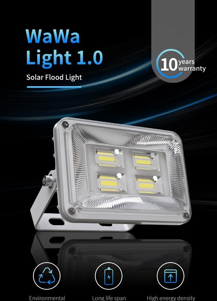 Solar Powered Street Flood Lights High Lumens LED with Radar Sensor Outdoor Solar Flood Light