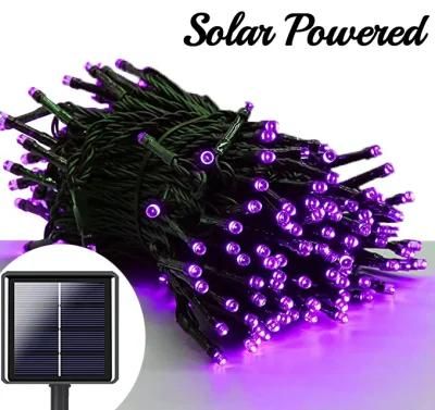 Purple Solar Powered Mini LED String Light Christmas Fairy Light for Home Garden Event Party Wedding Camping Decoration