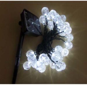 5m 30 Bulbs LED Solar Motif String Light Crystal Ball Light for Christmas Decoration