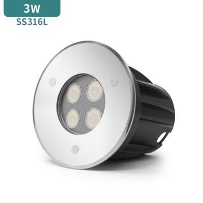 3W AC/DC12V Recessed Underwater IP68 LED Swimming Pool Light