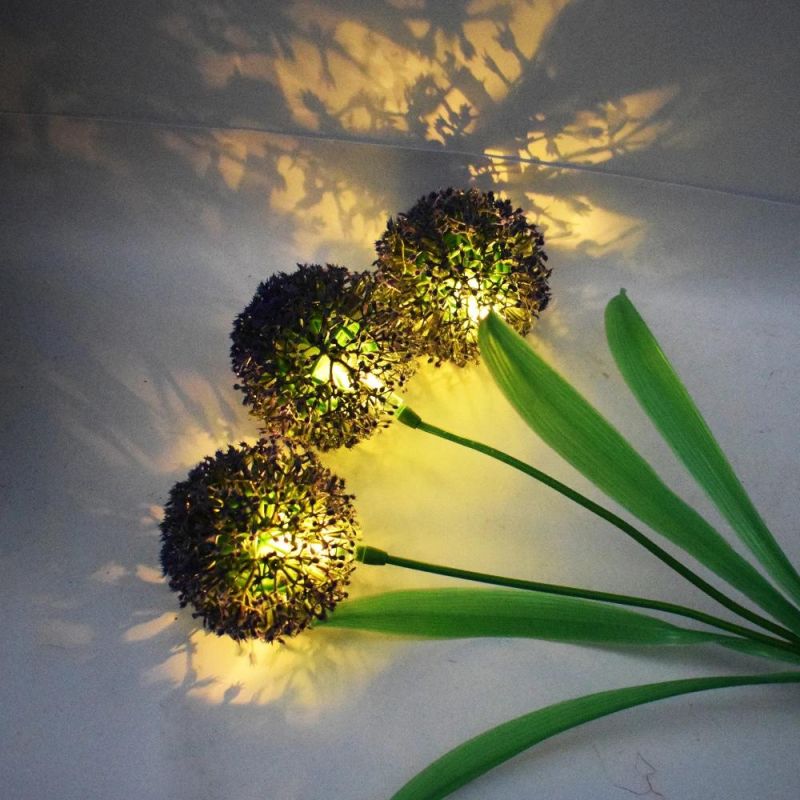 Outdoor Decorative Lights Patio 3 LED Waterproof Solar Dandelion Ground Night Lights Garden Wyz18469