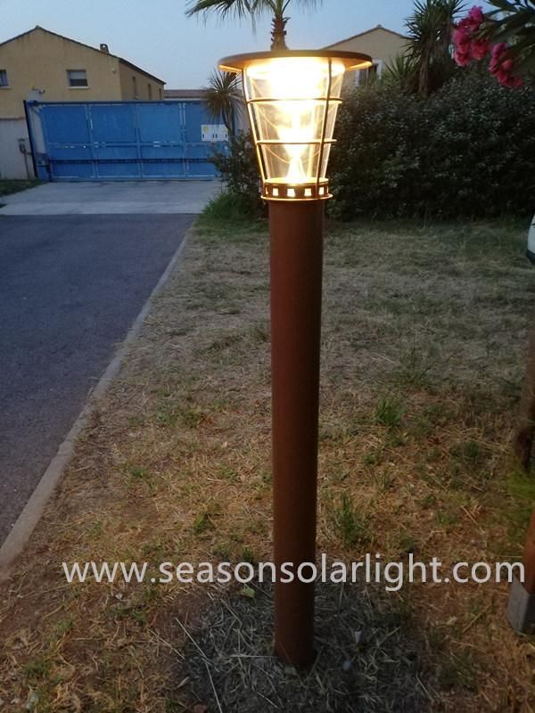 2m Outdoor Stainless Steel Garden Smart LED Lighting Solar Lawn Light for Landscape Yard Pathway Lighting