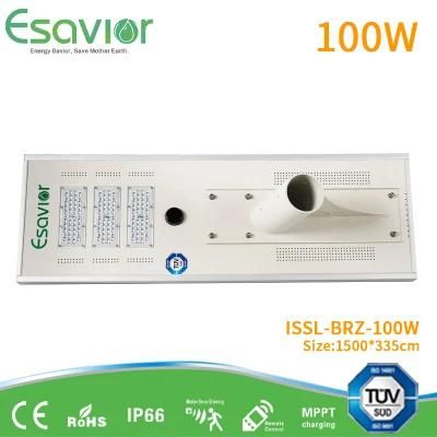 36V 120wp Mono Solar Panel 100W Integrated LED Solar Street Lighting All in One Outdoor Road Solar Light
