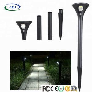 IP65 Waterproof LED Solar Lawn Lamp with PIR Sensor for Park/Garden/Path