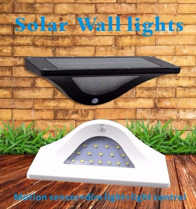 Outdoor Garden Fence Wall Patio Use LED PIR Solar Motion Sensor Light