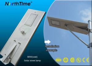 Long Lifespan Easy Install IP65 All in One Design 80W Dimmable LED Street Light 80W