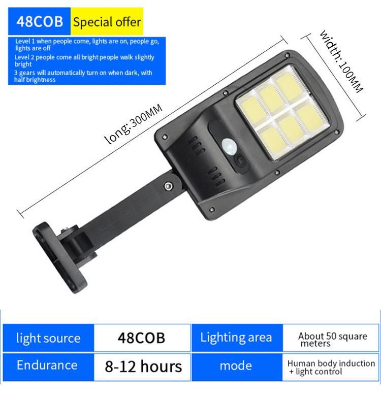 Rechargeable Wireless LED Solar Pillar Light Solar Powered Outdoor Solar Street Light