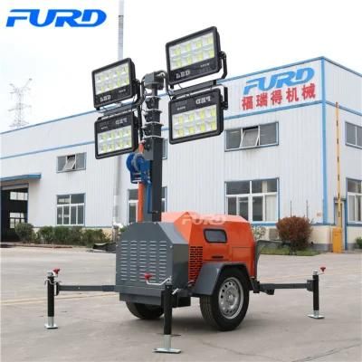 Telescopic Portable Construction Lighting Tower 7m Trailer Light Tower