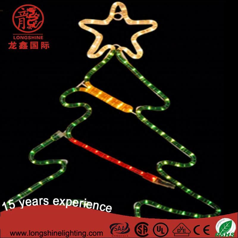 LED Star IP65 Decorative Street Rope Motif Christmas Tree Light for Outdoor Light Decoration