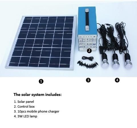 30W DC Fan Solar Home Lighting system Light