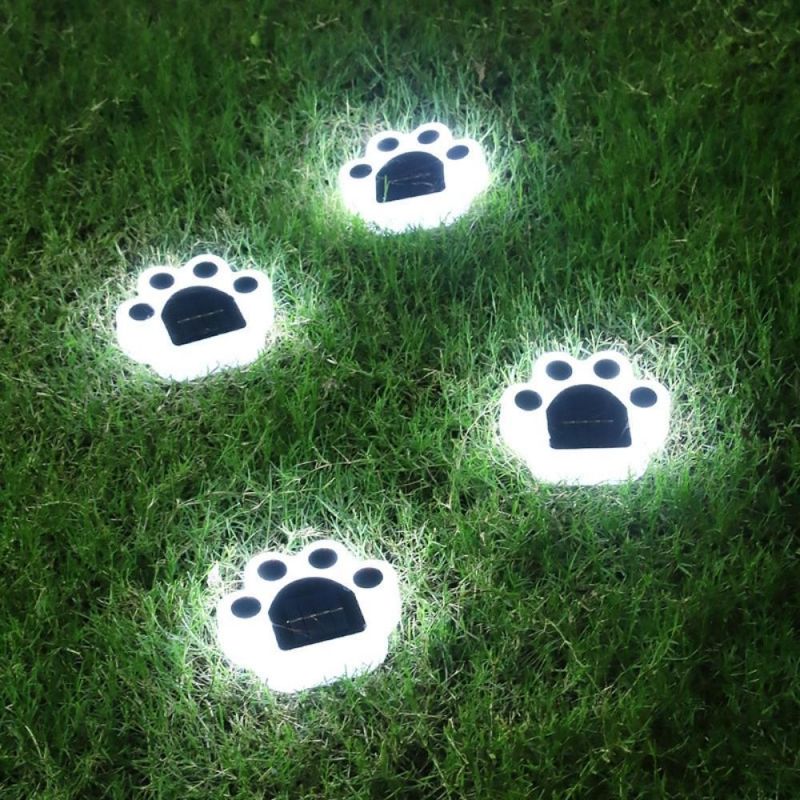 Solar Lawn Lamp Bear Palm Lamp LED Solar Garden Underground Lights Bear Claw Lawn Lamp Waterproof Garden Path Fence Lamp Wyz20511