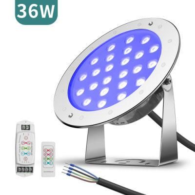 Under Water Light IP68 Waterproof DMX LED RGB LED Underwater Swimming Pool Light 36W Fountain Pool Light