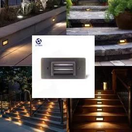 Brass Landscape Lighting Step Light for Garden Security