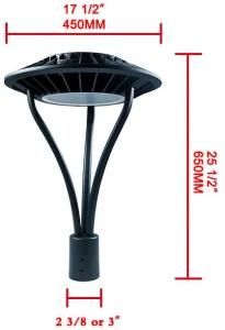 Garden Pole Light Luminaire Fixture LED Round Area Lighting