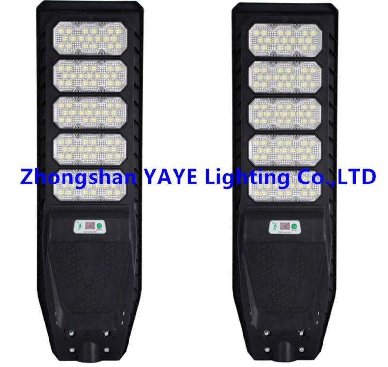 Yaye 2022 Hottest Sell 300W/400W/500W Outdoor IP67 LED Solar Street Road Wall Garden Light with 1000PCS Stock/Remote Controller/Radar Sensor/ 3 Years Warranty