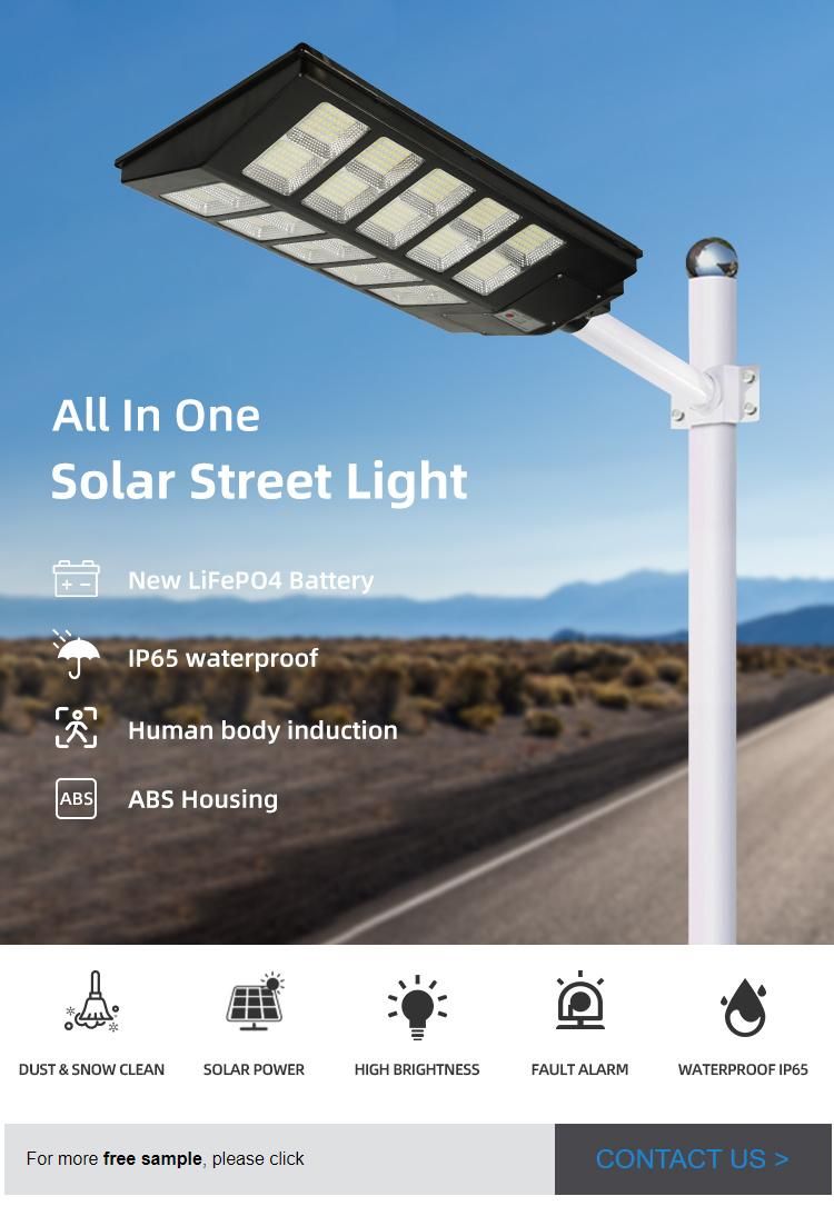 Intelligent LED Solar Street Light with High Brightness