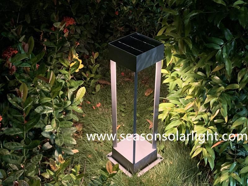 New Square Solar Power Lighting Fixture Pathway LED Outdoor Solar Garden Light with LED Light