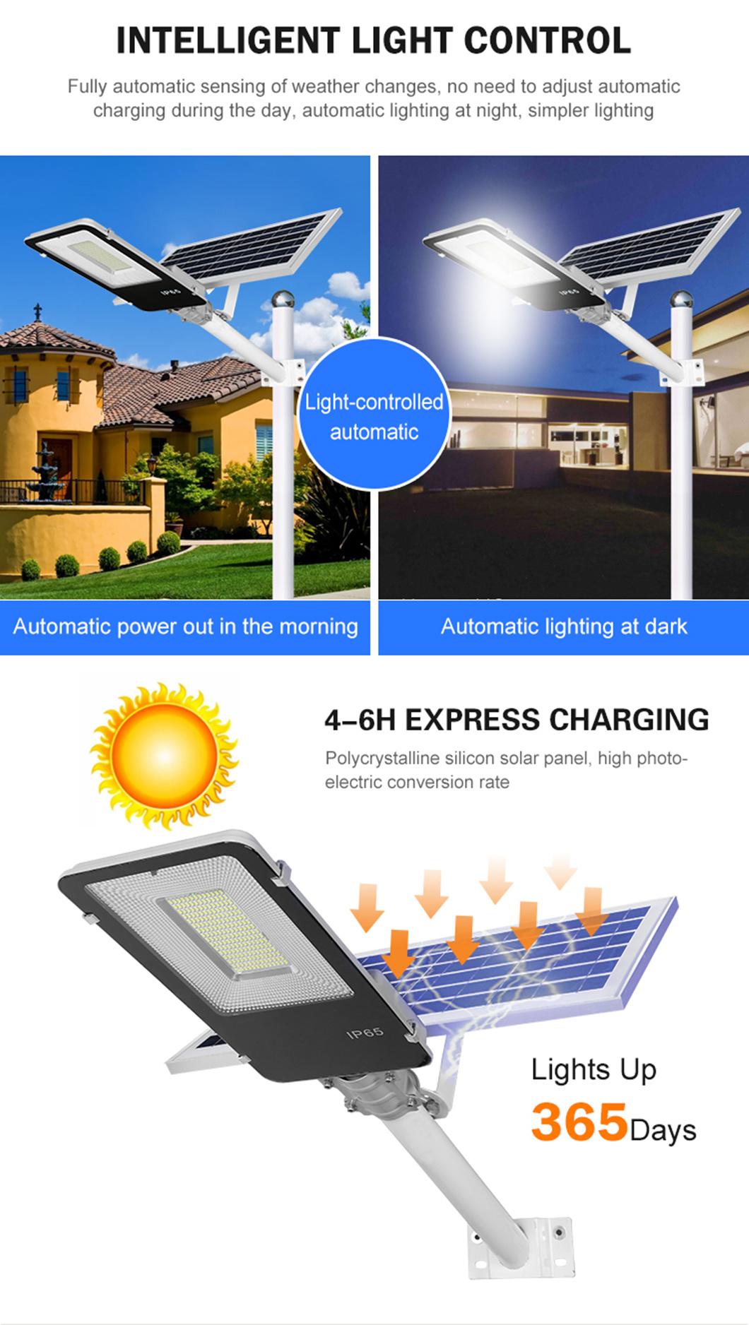 2 Years Warranty High Energy Efficiency IP65 Waterproof 100W 150W 200W Solar LED Street Light