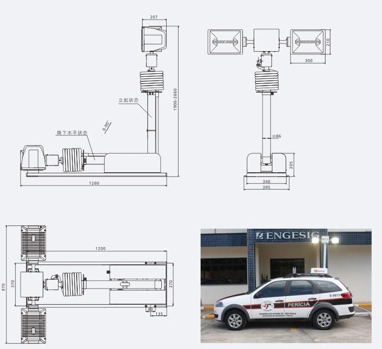 Senken Cff1252400 Roof-Mounted Spotlight/Floodlight Equipment Site Scan Light Advanced