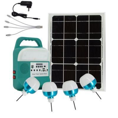 Hot Sale Multi-Function Solar Lighting Kits Solar Energy Systems with Radio and Torch Light for Home Use