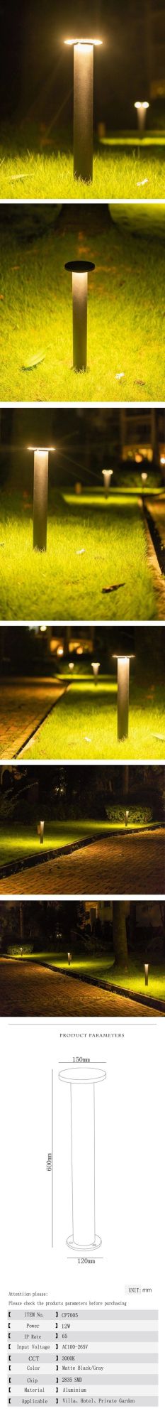 Powder Coated Finish Garden Lights LED Outdoor 220V Waterproof
