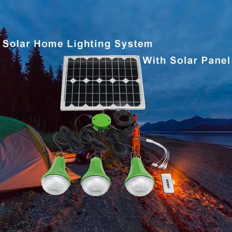 Solar Home Lighting System Outdoor LED Light with Solar Panel