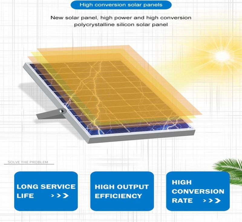 IP65 Waterproof Rechargeable Outdoor 10W 25W 40W 60W 100W 200W 300W LED Solar Flood Light